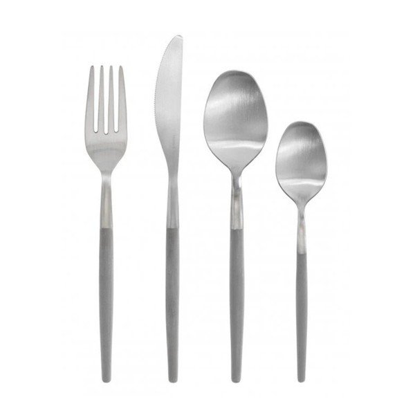 Tacâmuri gri deschis/argintii din oțel inoxidabil 16 buc. Maxime – Blomus