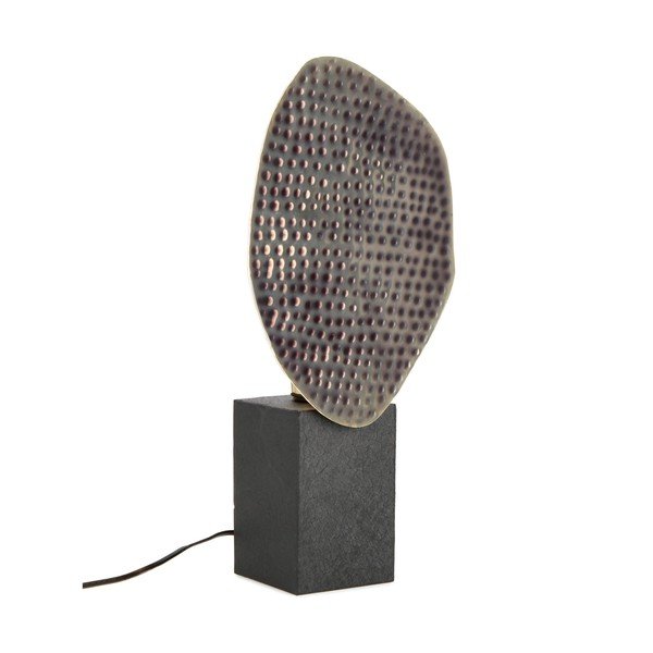 Veioză gri antracit din metal cu abajur din metal (înălțime 46 cm) Neev – Bizzotto