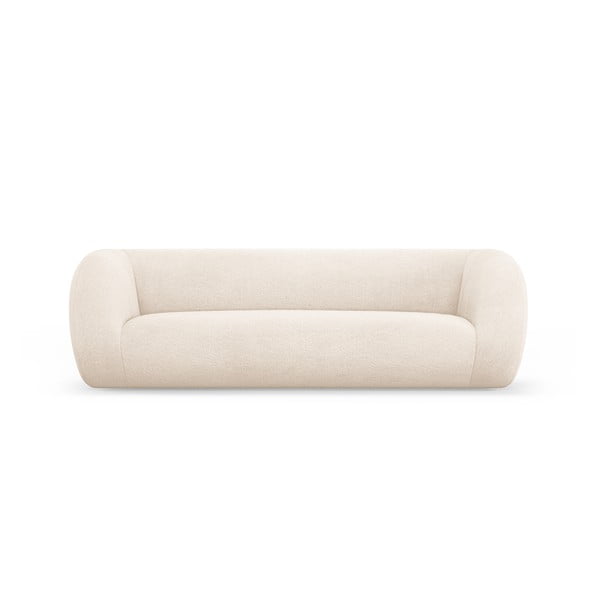 Canapea crem cu tapițerie din stofă bouclé 230 cm Essen – Cosmopolitan Design