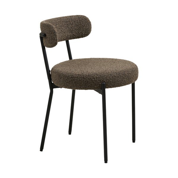 Scaun de dining maro tapițat Badalona – House Nordic-image-2