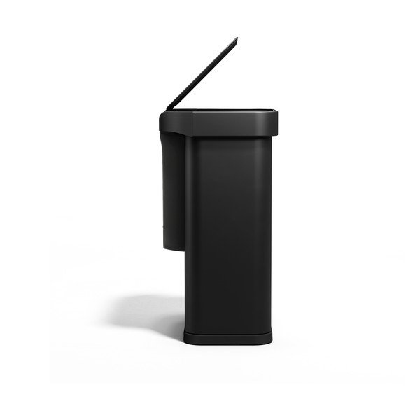 Coș de gunoi negru cu senzori de deschidere din oțel 58 l Sensor – simplehuman-image-4