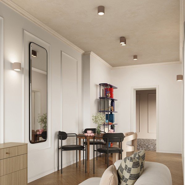 Aplică de perete taupe ø 10 cm Zora – Sollux-image-4