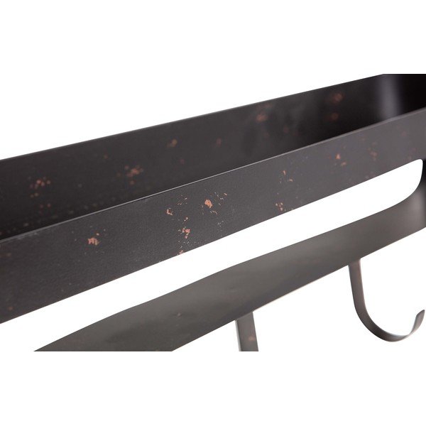 Cuier de perete negru cu raft din metal Akke – WOOOD-image-2