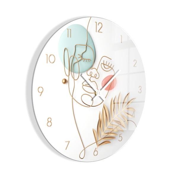 Ceas de perete din sticlă ø 30 cm Feminine line - Styler-image-2