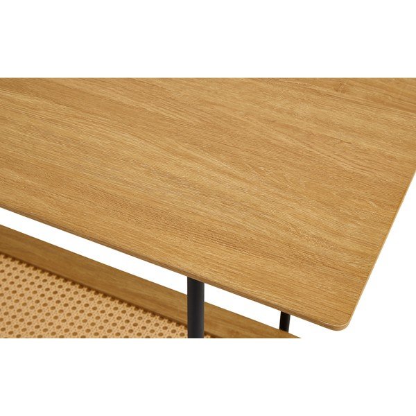 Masă consolă în culoare naturală cu aspect de lemn de stejar 37x100 cm Pensacola – Unique Furniture-image-3