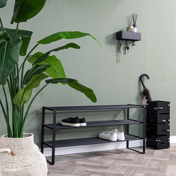 Pantofar negru din metal 100x48,5x29 cm Rex – Spinder Design-image-2