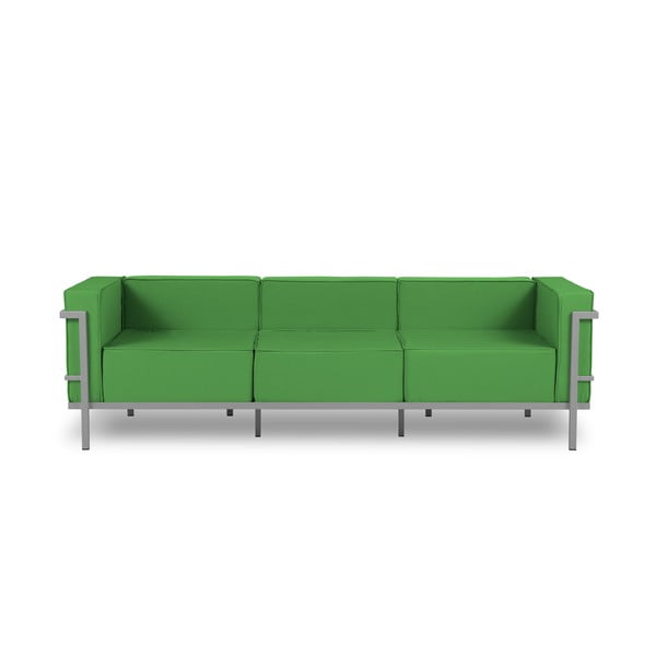 Canapea cu 3 locuri adecvată pentru exterior Calme Jardin Cannes, gri - verde