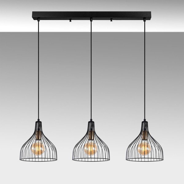 Lustră neagră cu abajur din metal Cafu – Opviq lights-image-4