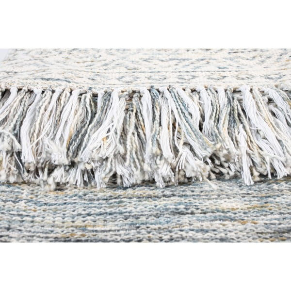 Pled din bumbac White Label Liv Blue 130 x 170 cm-image-3