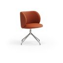 Scaun de sufragerie portocaliu tapițat Mogi – Teulat