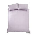 Lenjerie de pat mov lavandă din țesătură crep pentru pat dublu/extinsă 230x220 cm Heatset Wave – Catherine Lansfield