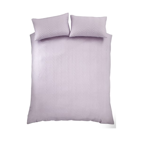 Lenjerie de pat mov lavandă pentru pat de o persoană 135x200 cm Heatset Wave – Catherine Lansfield