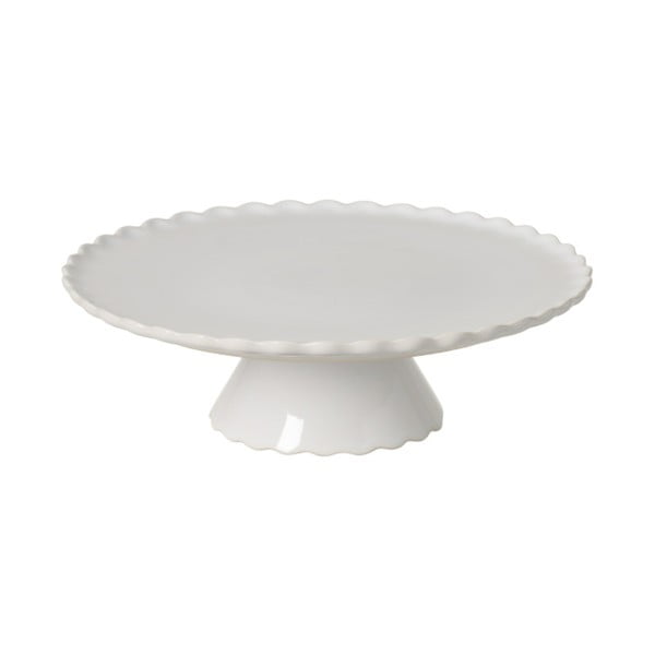 Suport din gresie pentru tort Casafina Forma, ⌀ 28 cm, alb