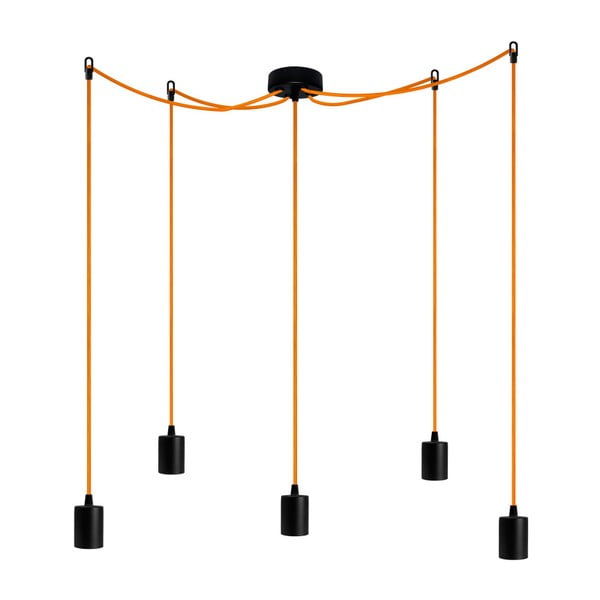 Lampă de tavan cu 5 cabluri Bulb Attack Cero, portocaliu 