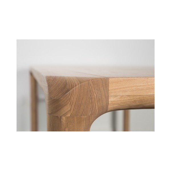 Masă de dining cu aspect de lemn de frasin 90x180 cm Storm – Zuiver-image-4