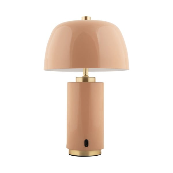 Veioză bej LED cu intensitate reglabilă cu abajur din metal (înălțime 30 cm) Freya – Leitmotiv-image-2