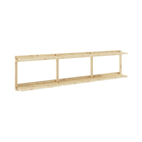Bibliotecă de perete în culoare naturală din lemn de pin 192x47,5 cm Groove – Karup Design-image-3