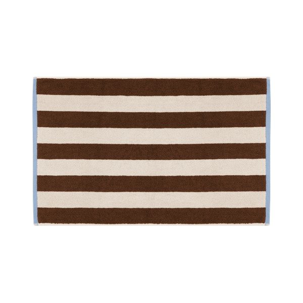 Covoraș de baie maro/crem din material textil 50x80 cm Gobo – noo.ma