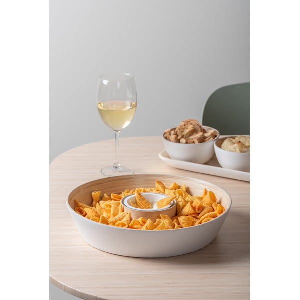 Bol de servire alb din bambus ø 30 cm Puro – PT LIVING-image-1