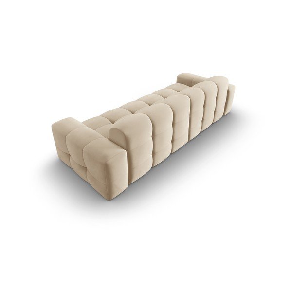 Canapea bej cu tapițerie din catifea 255 cm Kendal – Micadoni Home-image-4