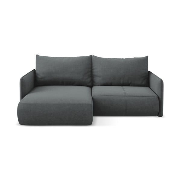 Colțar gri extensibil/cu spațiu de depozitare (cu colț pe partea stângă) Nanea – Makamii