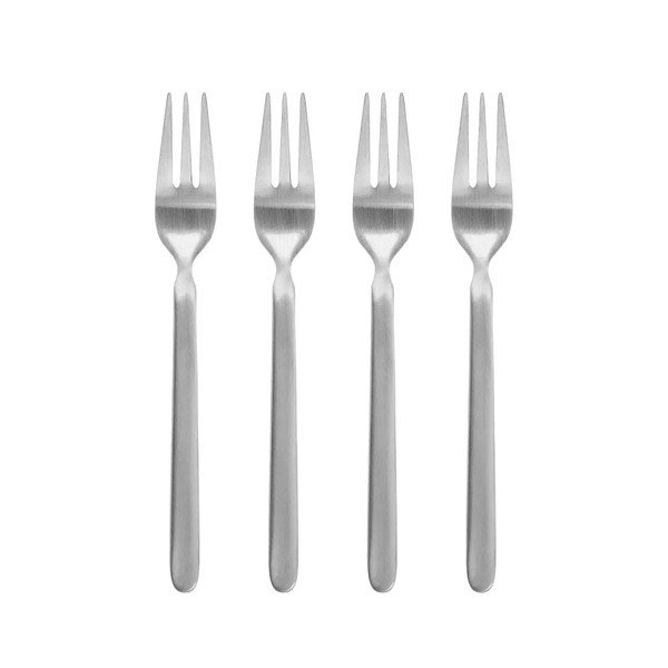 Furculițe pentru desert argintiu-mat din oțel inoxidabil 4 buc. pentru 4 persoane Stella – Blomus