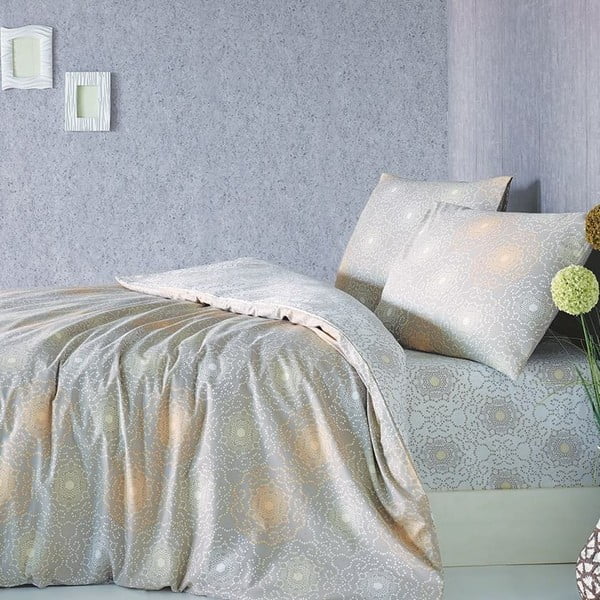 Lenjerie de pat cu cearșaf din bumbac pentru pat dublu Maiset, 200 x 220 cm