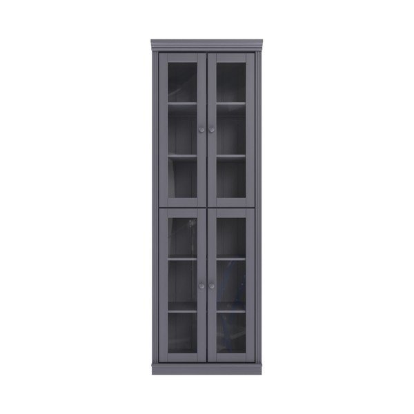 Vitrină gri din lemn de pin 74x223x37 cm Anita – Støraa