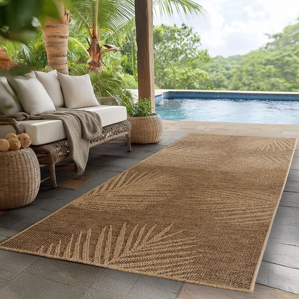 Covor tip traversă pentru interior și exterior maro 80x250 cm Timber 1403 – Ayyildiz Carpets-image-1