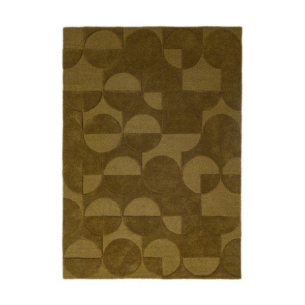 Covor verde închis țesut manual din lână 160x230 cm Gigi – Flair Rugs
