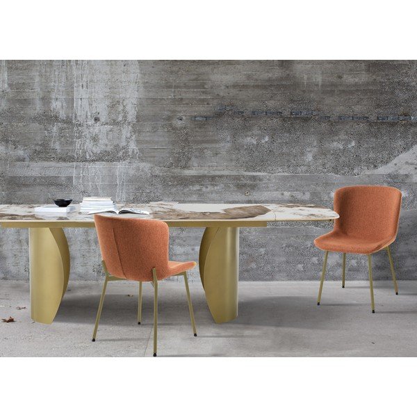 Scaune de dining portocalii 2 buc. Snug – Tomasucci-image-1