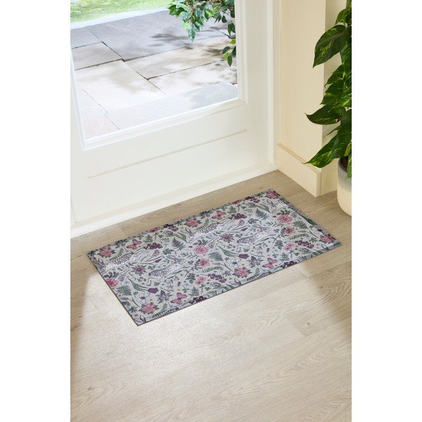 Covoraș de intrare din PVC 40x70 cm Hare Wildflowers – Artsy Doormats-image-2