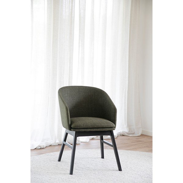 Set de scaune de sufragerie verde 2 buc. tapițat Windham – Rowico-image-1