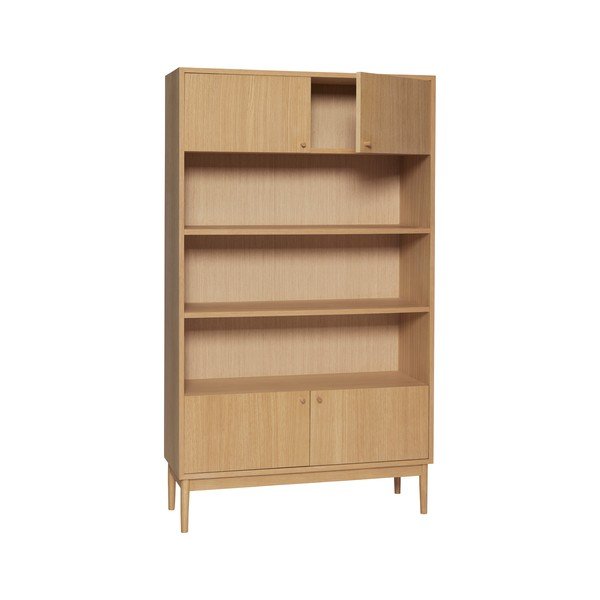 Bibliotecă în culoare naturală cu aspect de lemn de stejar 100x170 cm Prime – Hübsch-image-2