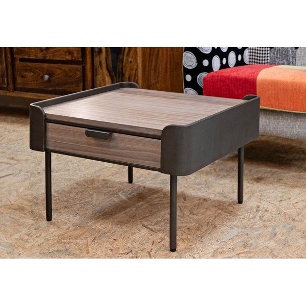 Măsuță de cafea maro din lemn de brad 60x60 cm Toronto – Mauro Ferretti-image-1