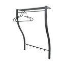 Cuier de perete negru cu raft din metal 75 cm Carve – Spinder Design