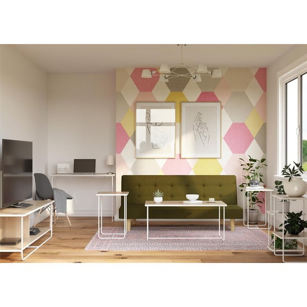 Birou cu blat cu aspect de lemn de  frasin  49x99 cm Dante – Støraa-image-1