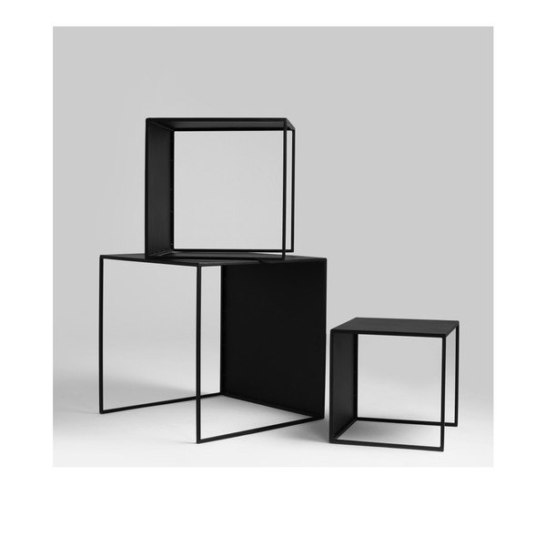 Set 3 măsuțe auxiliare Custom Form 2Wall, negru-image-3