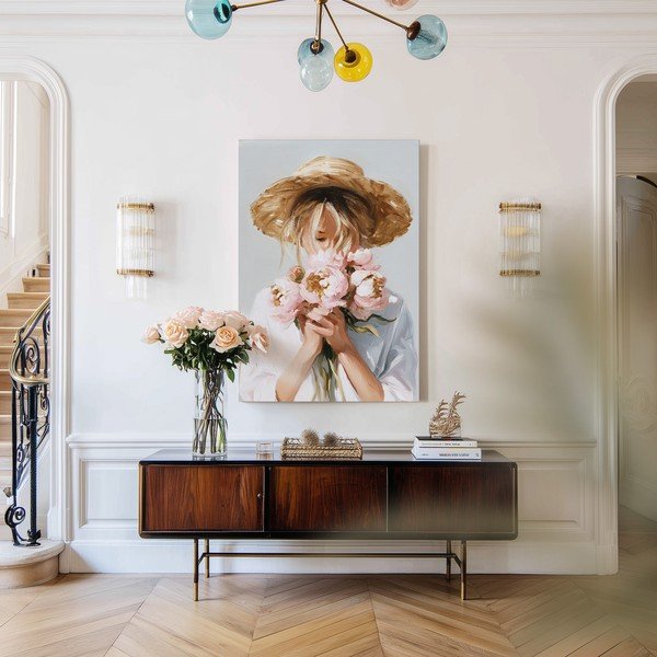 Tablou cu detalii pictate manual 70x100 cm Estelle – Styler-image-2