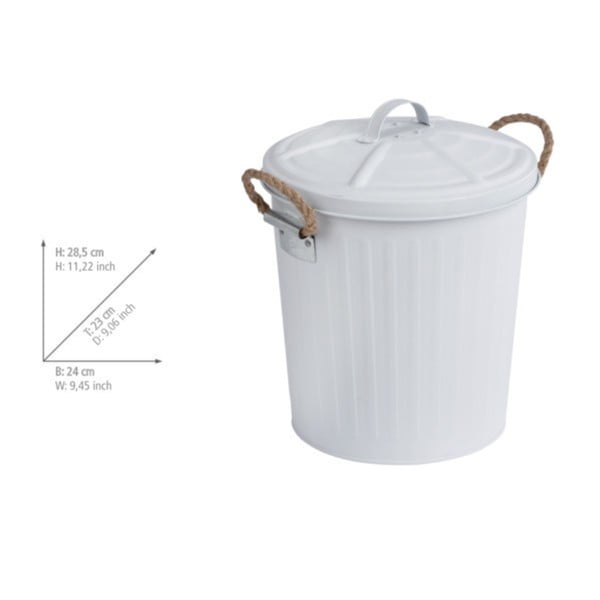 Coș de gunoi din inox Wenko, alb-image-1