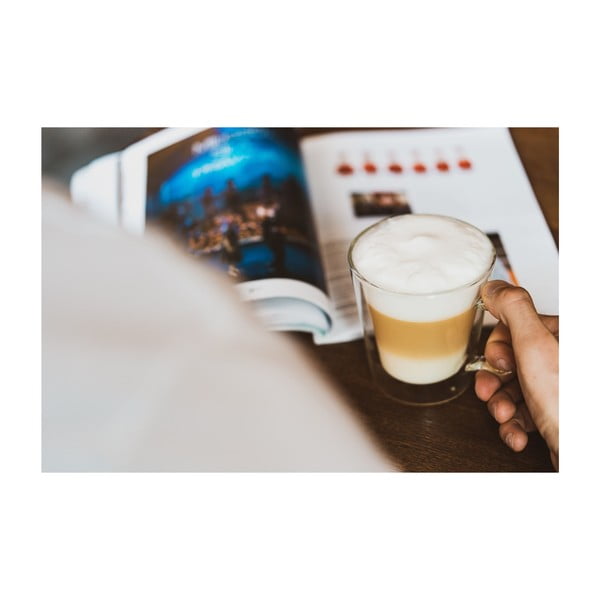 Căni 2 buc. pentru cappuccino/cu perete dublu din sticlă 350 ml – Vialli Design-image-2