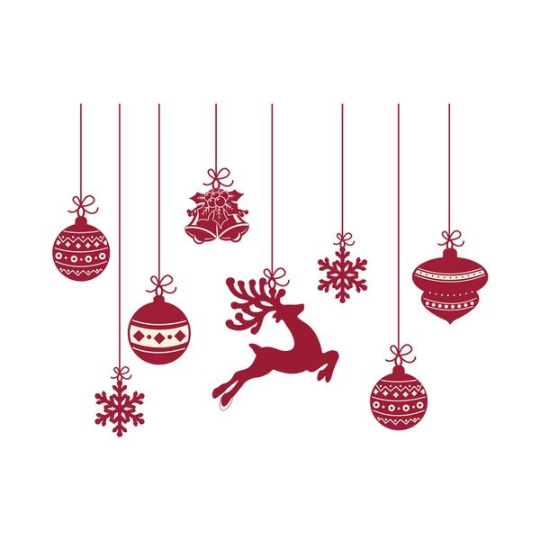 Set autocolante de Crăciun Ambiance Scandinavian Christmas, 8 buc.-image-1