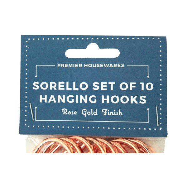 Set 10 cârlige suspendate Premier Housewares. roz-image-4