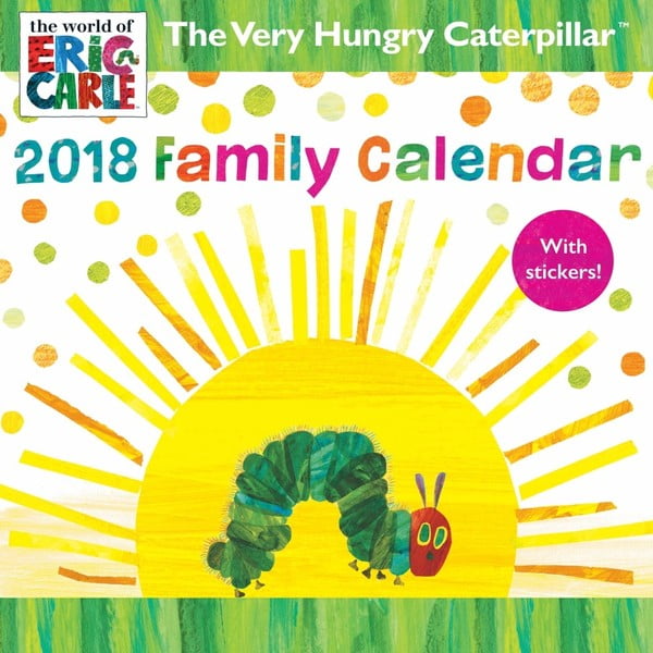 Calendar perete pentru anul 2018 cu notițe adezive  Portico Designs Hungry Caterpillar