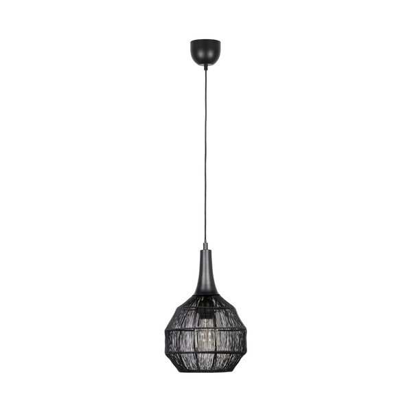 Lustră negru-mat cu abajur din metal Soraya – Trio