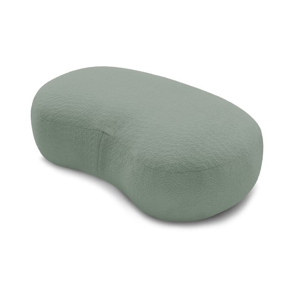 Puf din stofă bouclé verde deschis Saint-Germain – Bobochic Paris-image-4