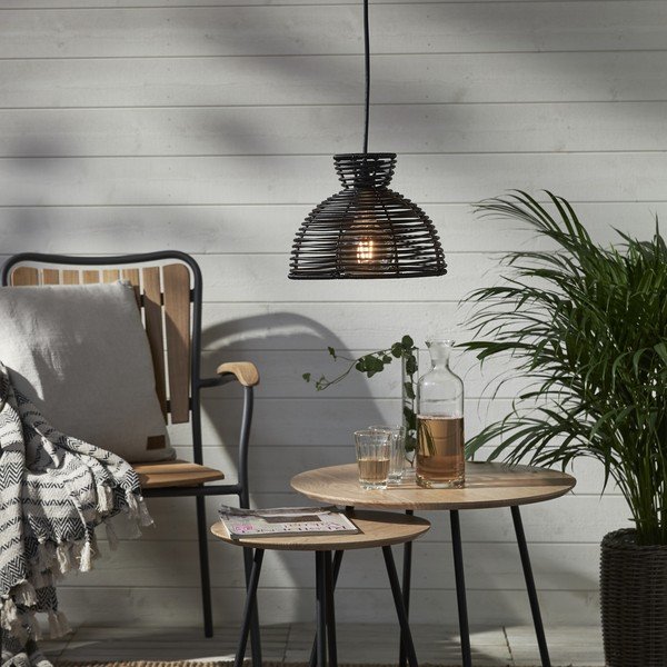 Abajur negru de exterior pentru plafonieră Star Trading Runde, ø 26 cm-image-1