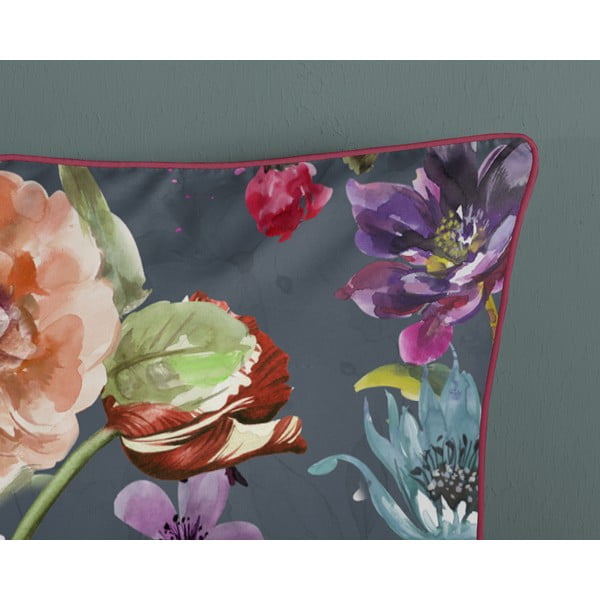 Lenjerie de pat gri antracit din bumbac satinat pentru pat dublu, extinsă 240x220 cm Parma – Descanso-image-3