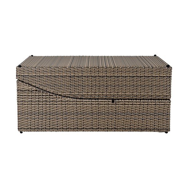 Șezlong de grădină gri din ratan artificial pliabil Split – House Nordic-image-4