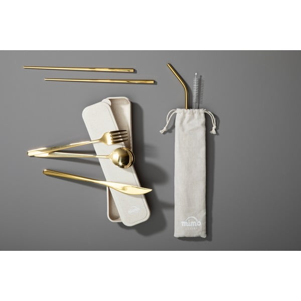 Tacâmuri auriu din oțel inoxidabil 6 buc. Mimo – Premier Housewares-image-1